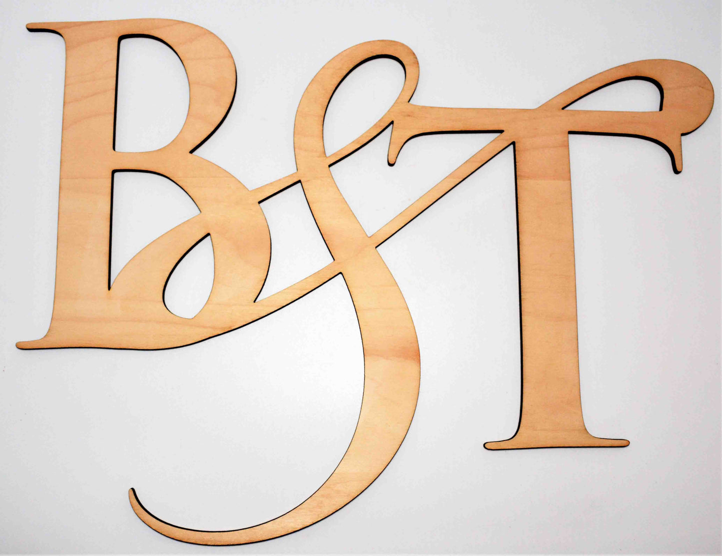 Wooden Initials Cutout.