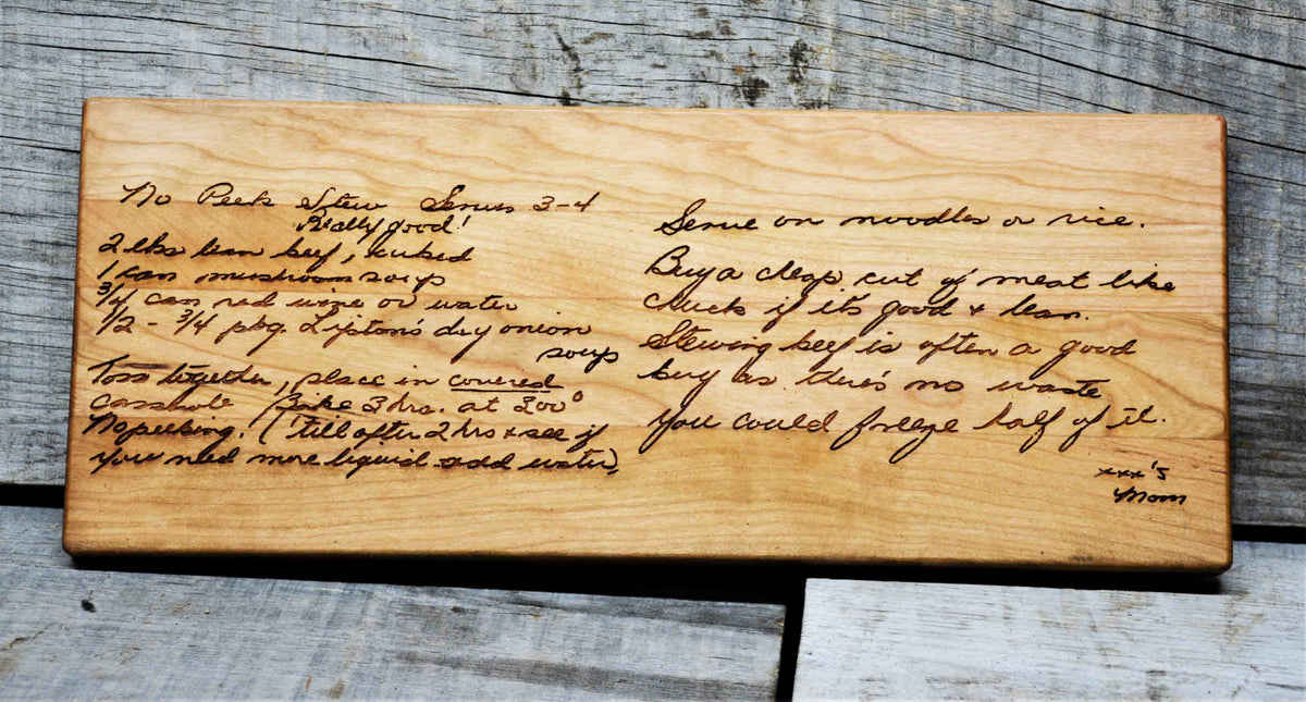 Family Recipe Engraved Serving Board.