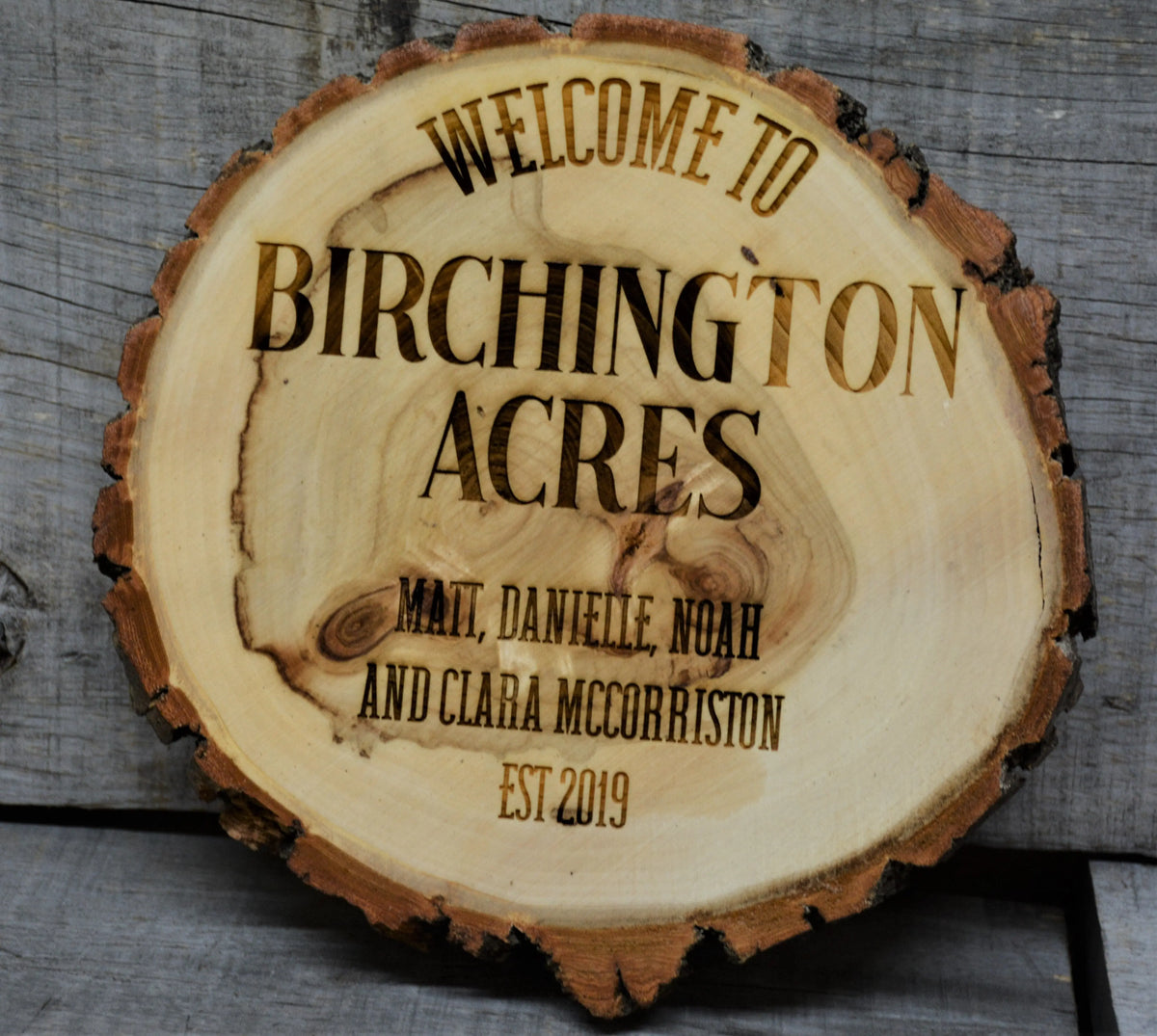 Tree Slice Plaque.