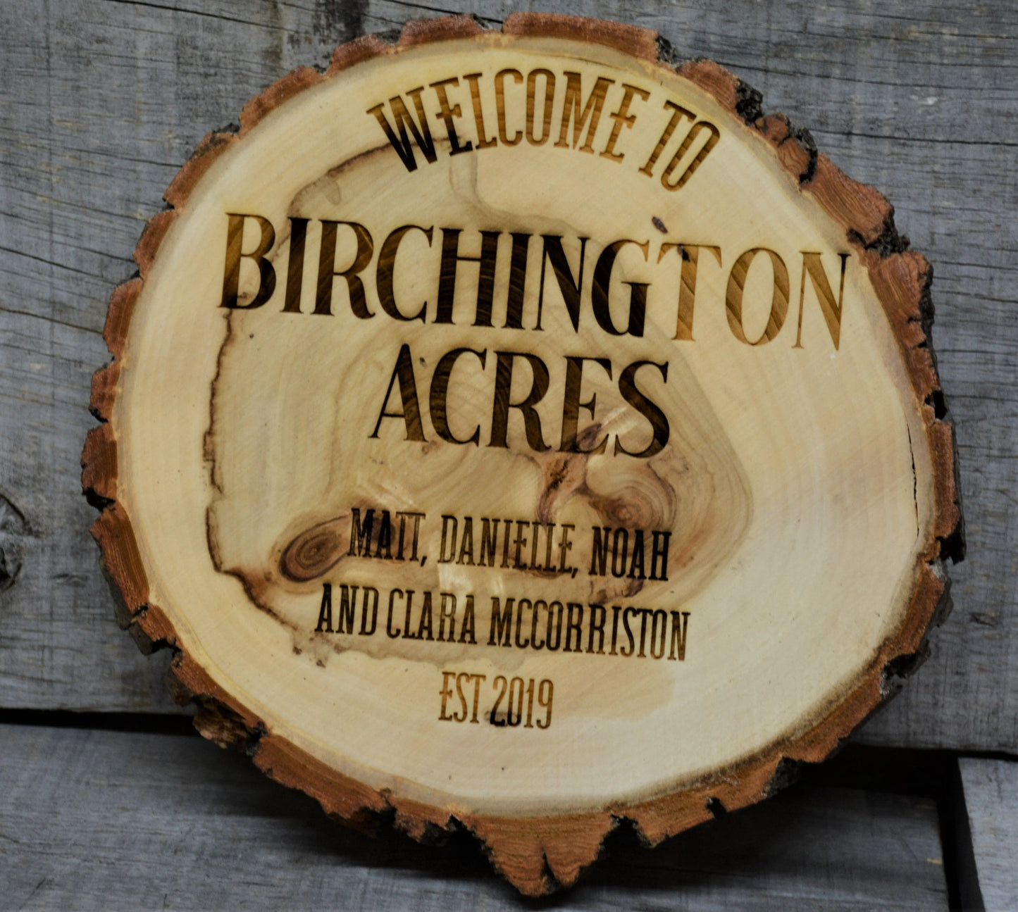 Tree Slice Plaque.