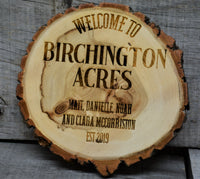 Tree Slice Plaque.