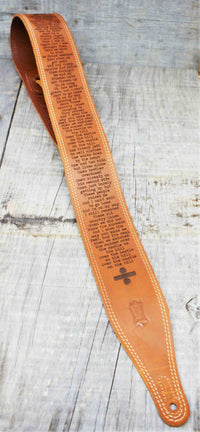 Double Stitch Butter Leather Guitar Straps.