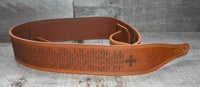 Double Stitch Butter Leather Guitar Straps.