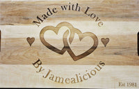 Custom Solid Maple Cutting Board  - Design 83.