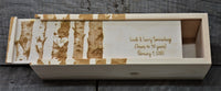 Custom Pine Wine Boxes - Birch Tree Design 17.