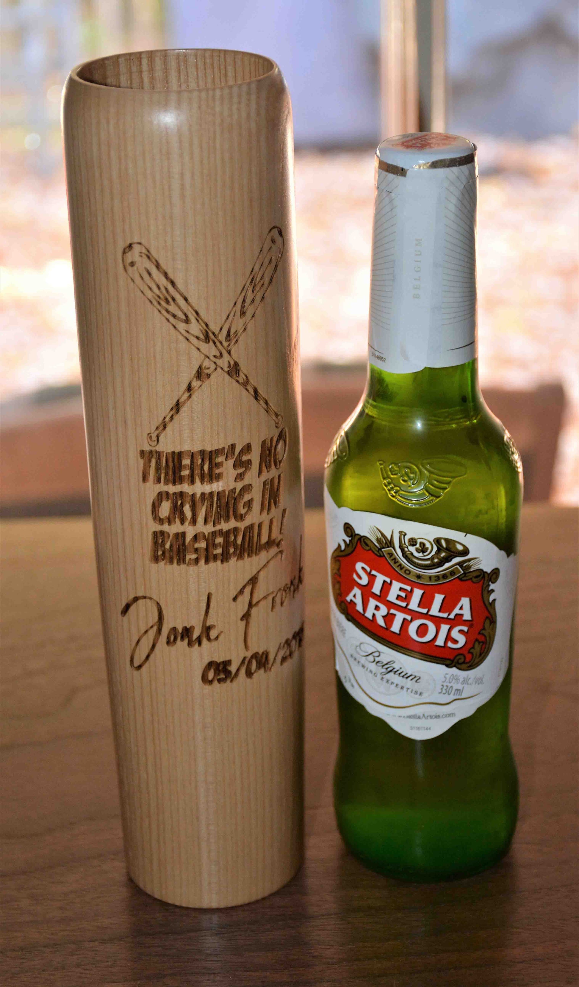 Baseball Bat Mugs - Custom Engraved 12oz.