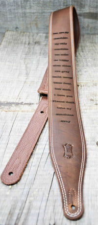 Double Stitch Butter Leather Guitar Straps.