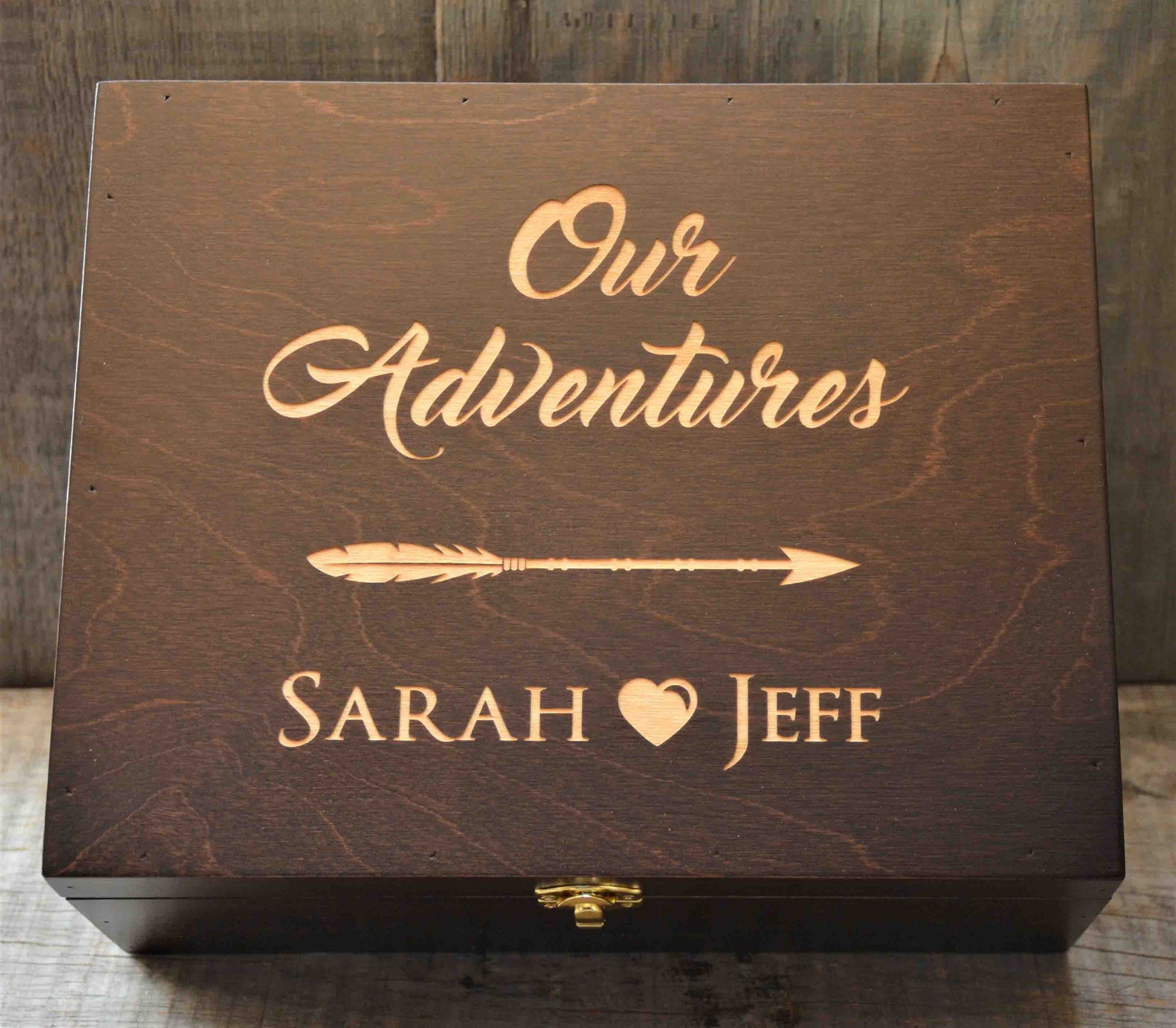 Premium Wooden Gift Box Hinged Lid With Clasp.