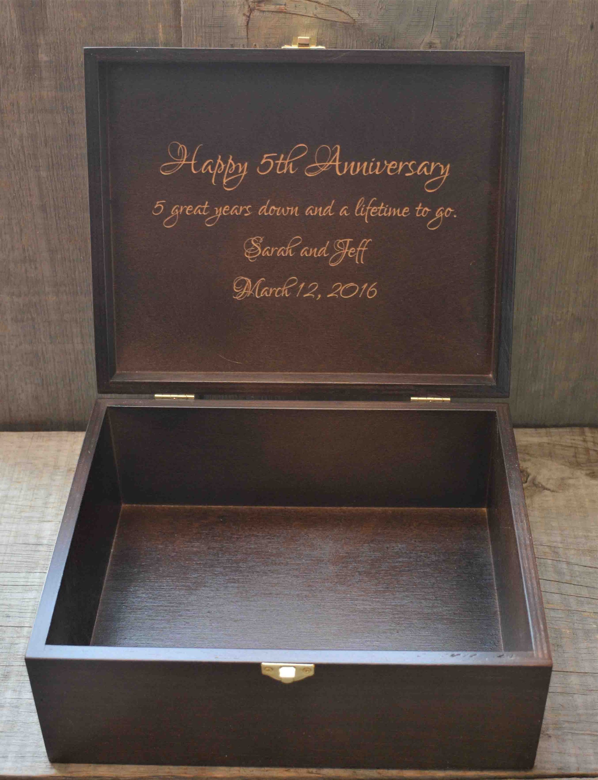 Premium Wooden Gift Box Hinged Lid With Clasp.