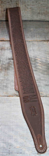 Double Stitch Butter Leather Guitar Straps.