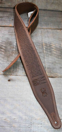 Double Stitch Butter Leather Guitar Straps.
