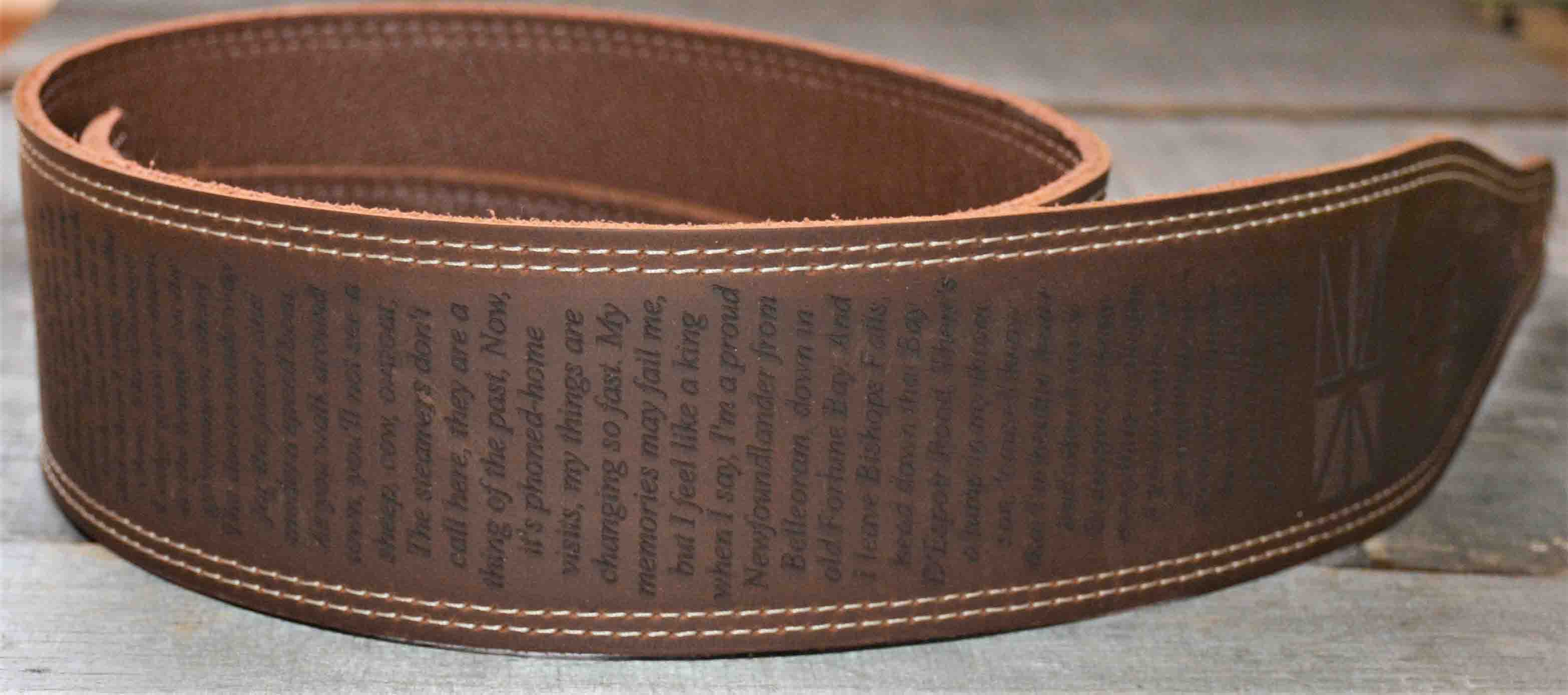 Double Stitch Butter Leather Guitar Straps.