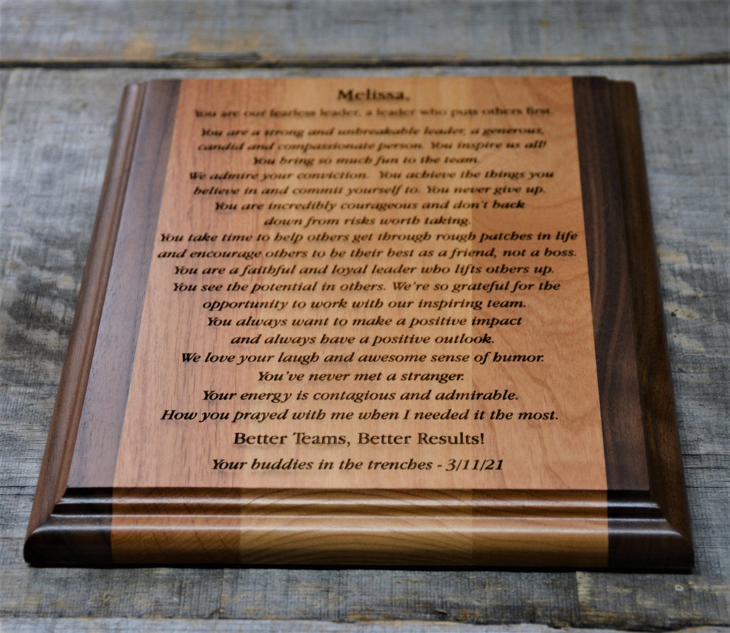 Wooden Plaque - Custom Engraved.