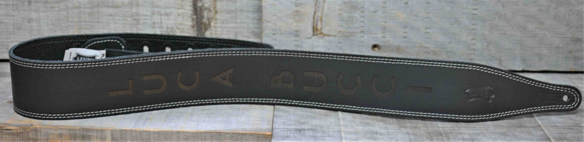 Double Stitch Butter Leather Guitar Straps.