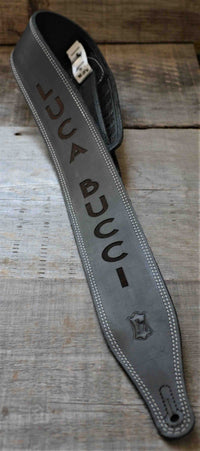 Double Stitch Butter Leather Guitar Straps.