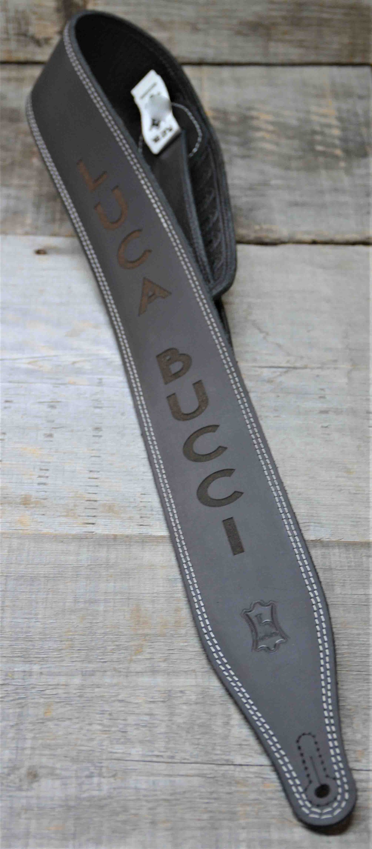 Double Stitch Butter Leather Guitar Straps.