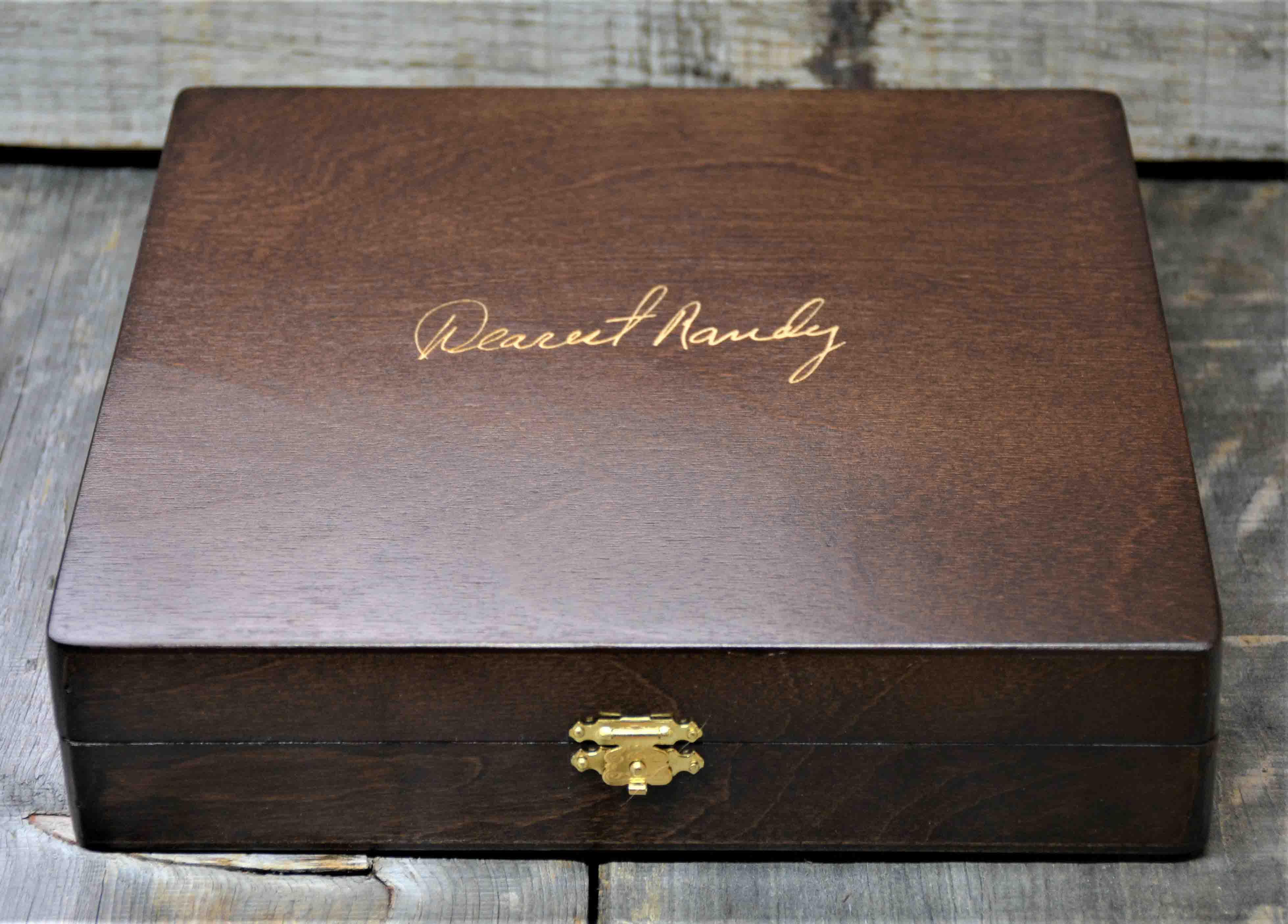 Handwriting Engraved into Premium Wooden Gift Box.