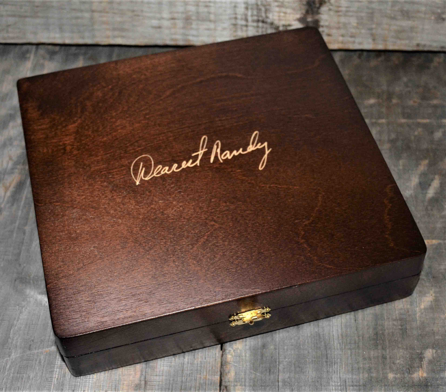 Handwriting Engraved into Premium Wooden Gift Box.