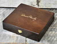 Handwriting Engraved into Premium Wooden Gift Box.