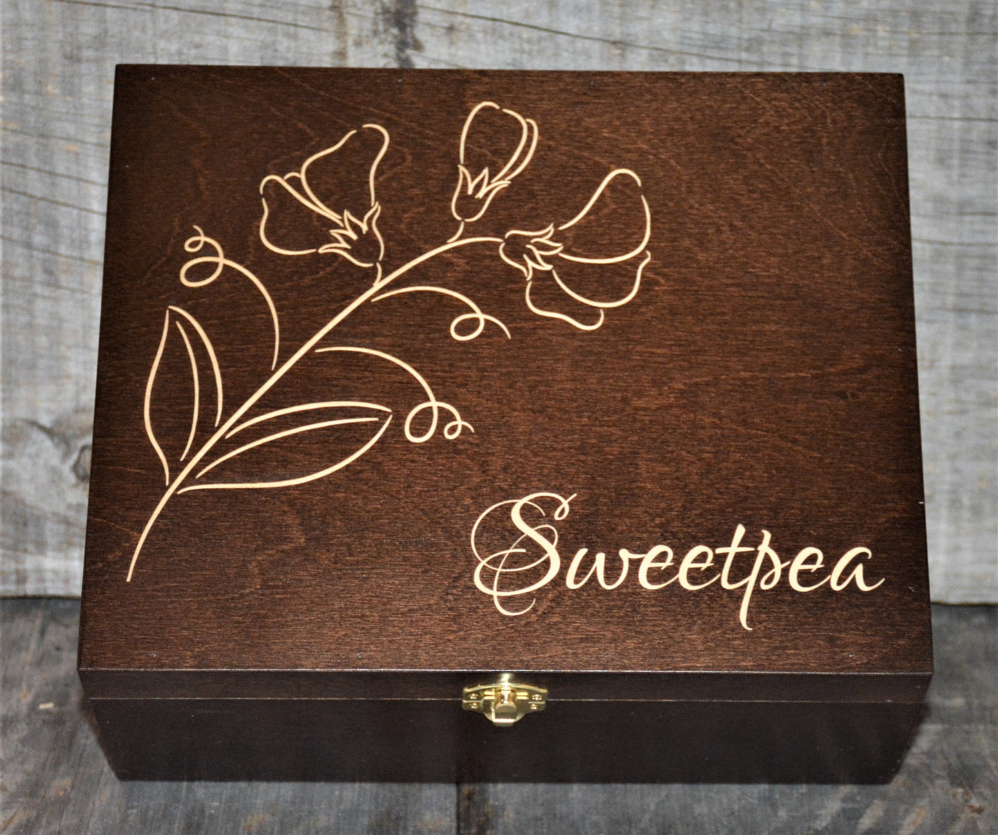 Premium Wooden Gift Box Hinged Lid With Clasp.