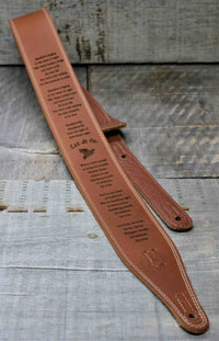 Double Stitch Butter Leather Guitar Straps.