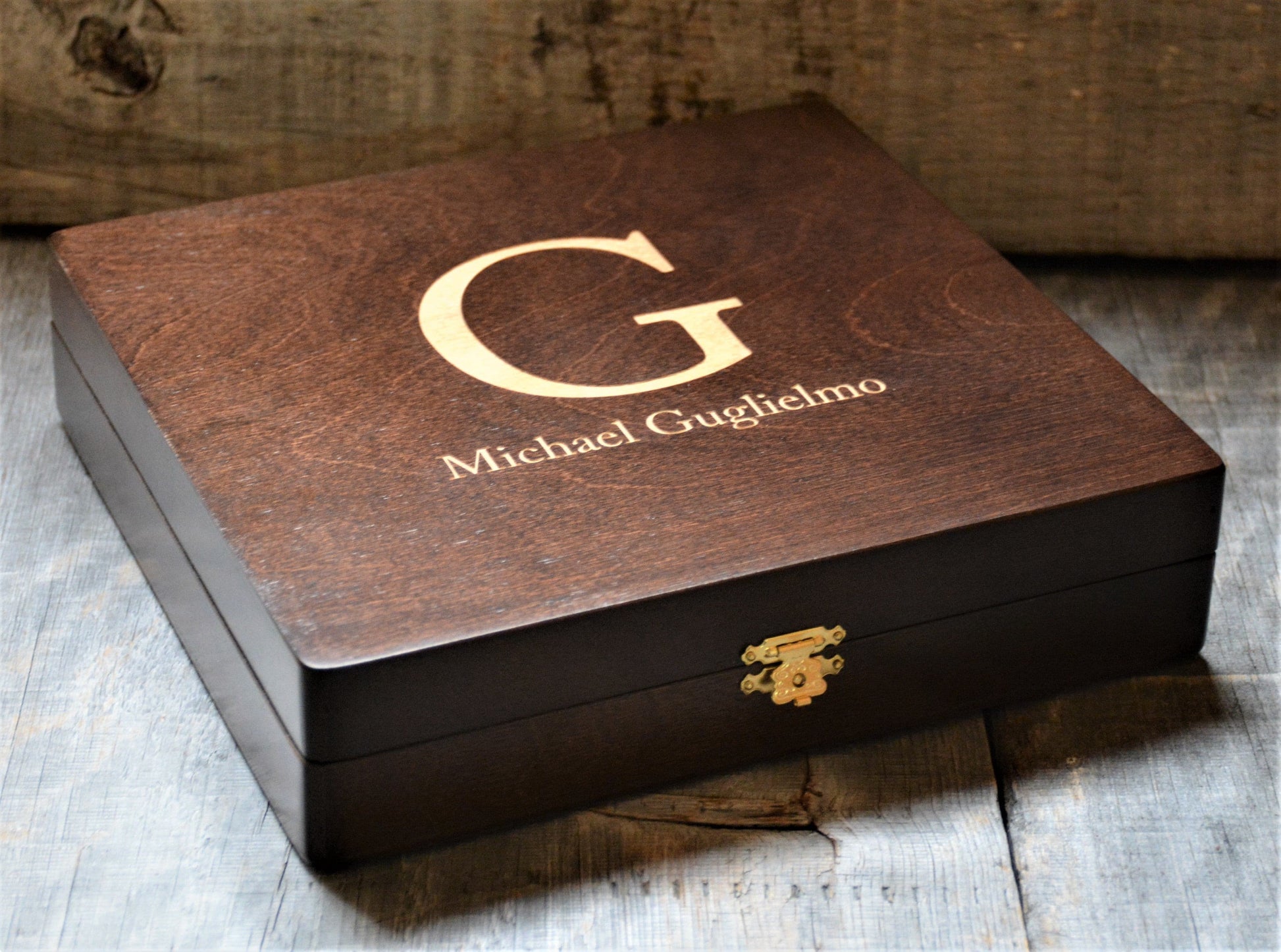 Groomsman Wooden Gift Boxes - Design 19.