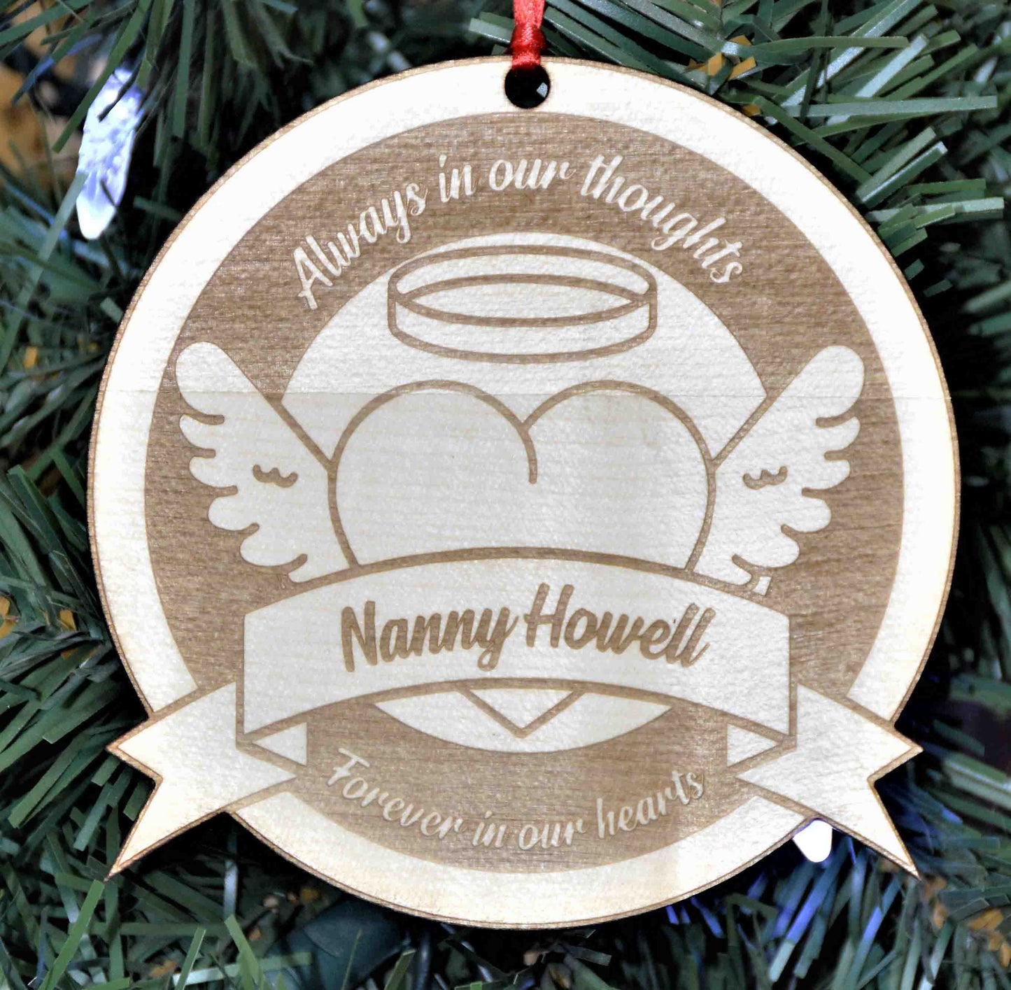 Christmas Ornament - Always in our thoughts.