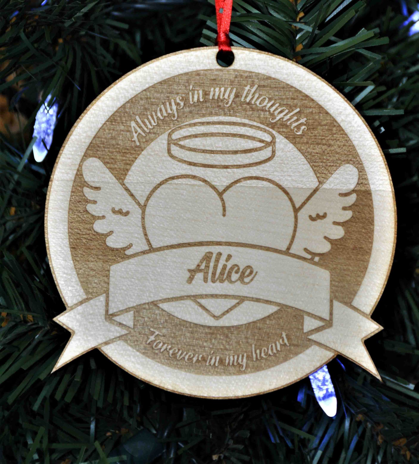 Christmas Ornament - Always in our thoughts.