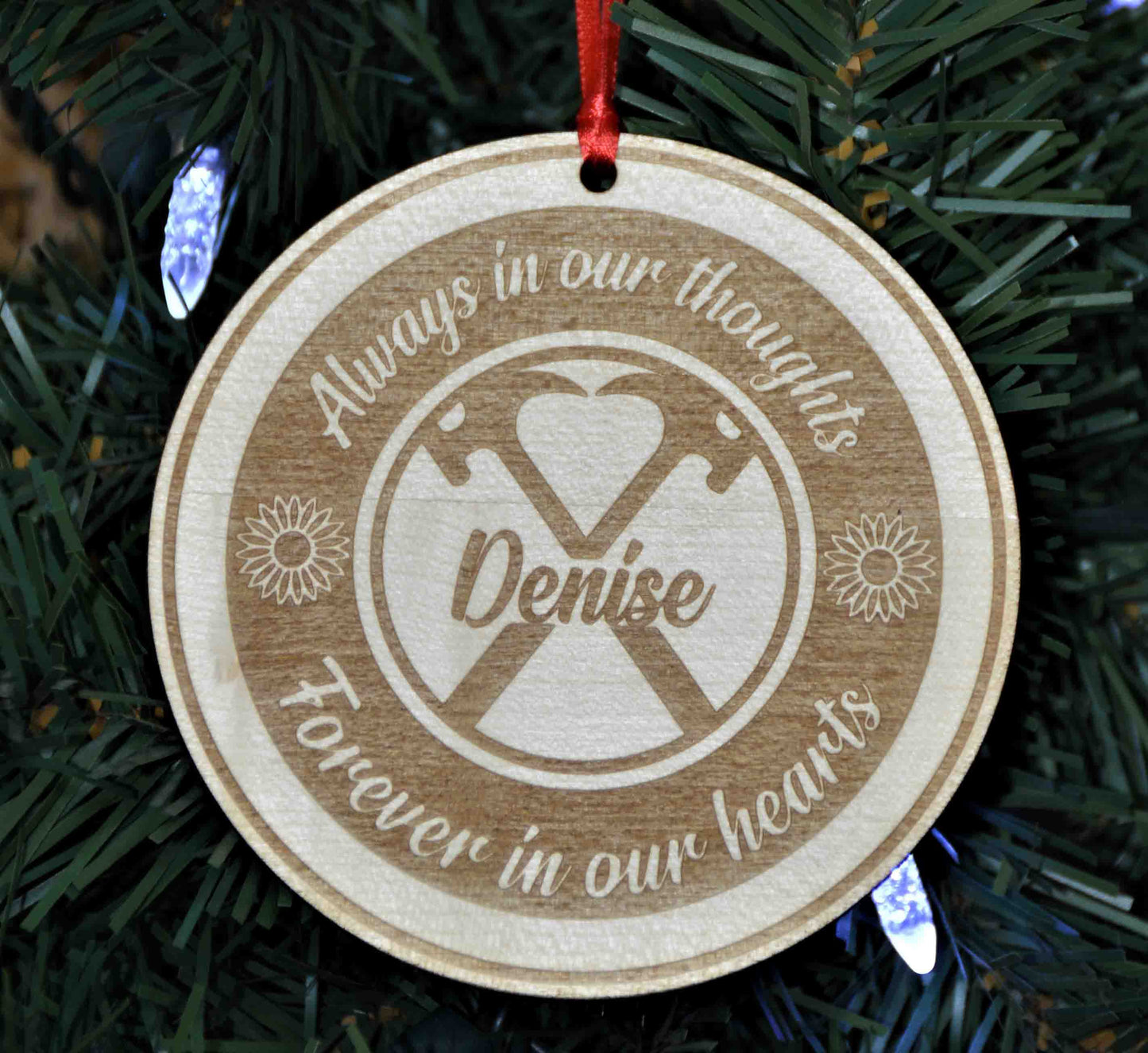 Christmas Ornament - Always in our thoughts.