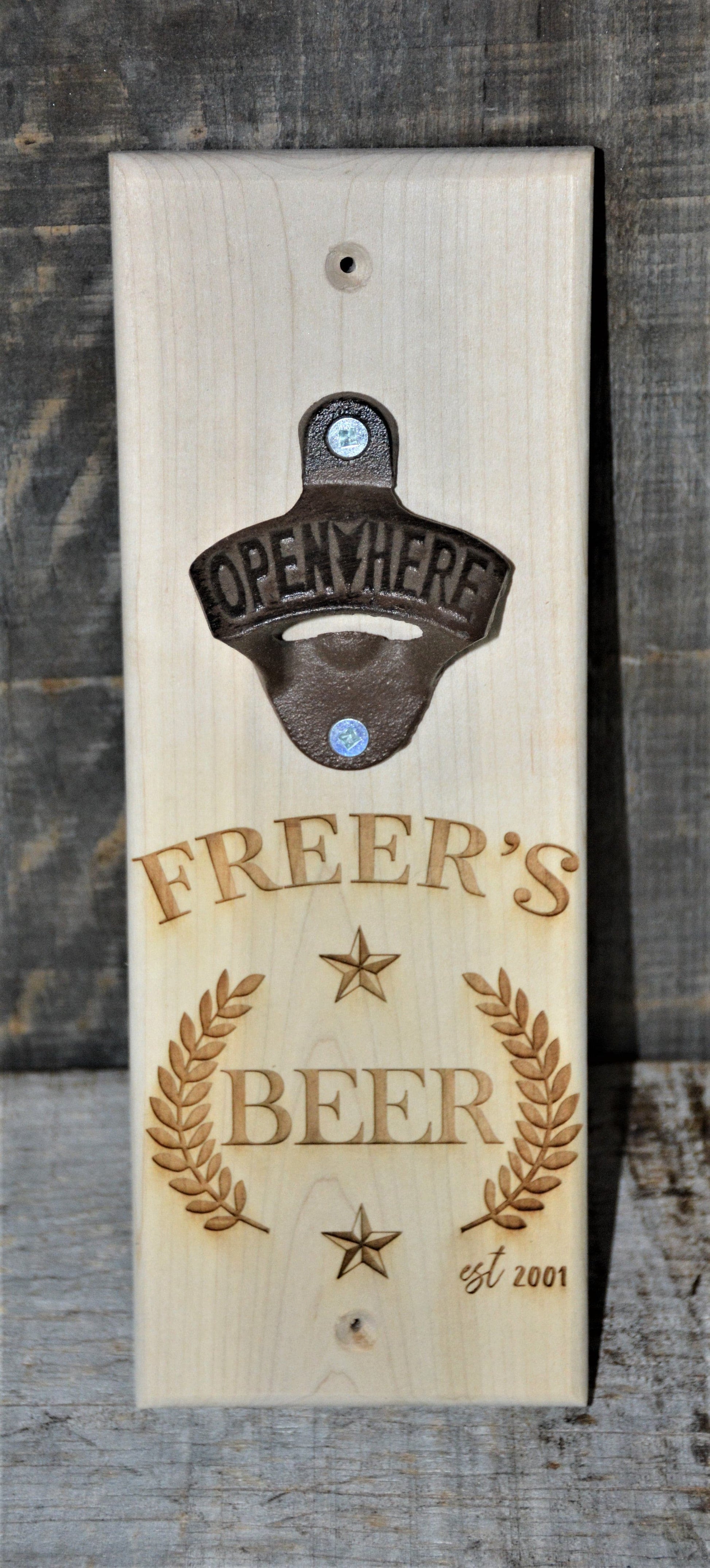 Wall Mounted Beer Opener.