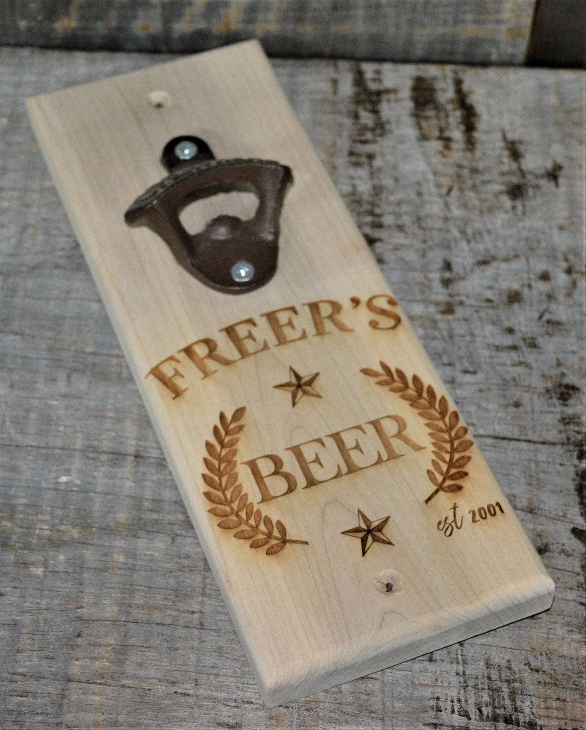 Wall Mounted Beer Opener.