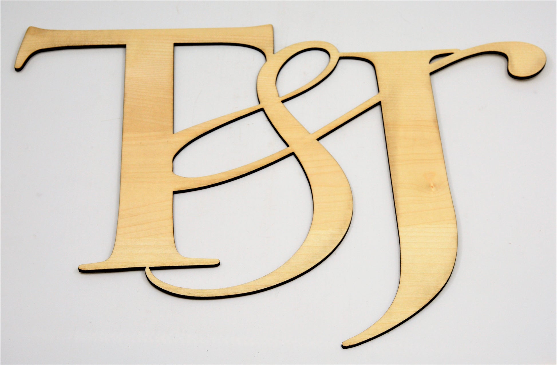 Wooden Initials Cutout.