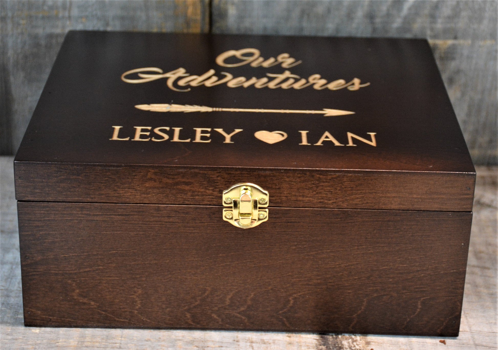 Premium Wooden Gift Box Hinged Lid With Clasp.