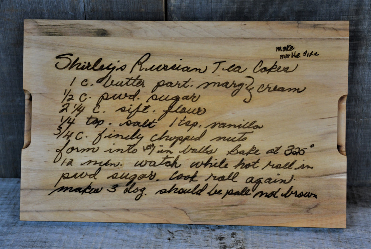 Maple Wood Cutting Board Family Recipe.