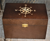 Custom Engraved Wooden Keepsake Box - Walnut Stain.