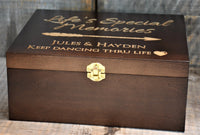 Premium Wooden Gift Box Hinged Lid With Clasp.