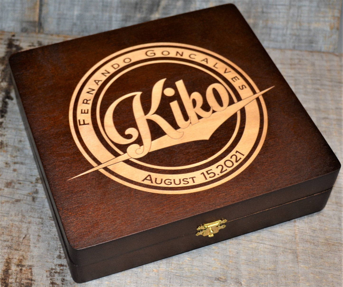 Groomsman Wooden Gift Boxes - Design 13.