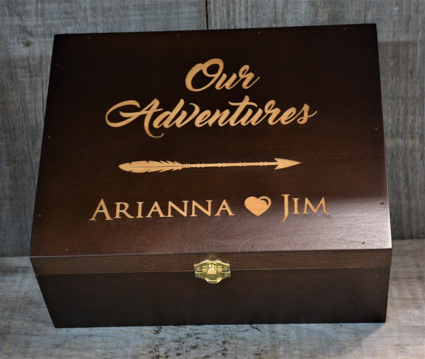 Premium Wooden Gift Box Hinged Lid With Clasp.