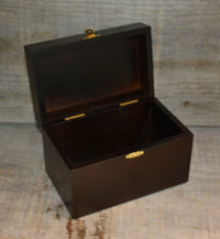 Custom Engraved Wooden Keepsake Box - Walnut Stain.