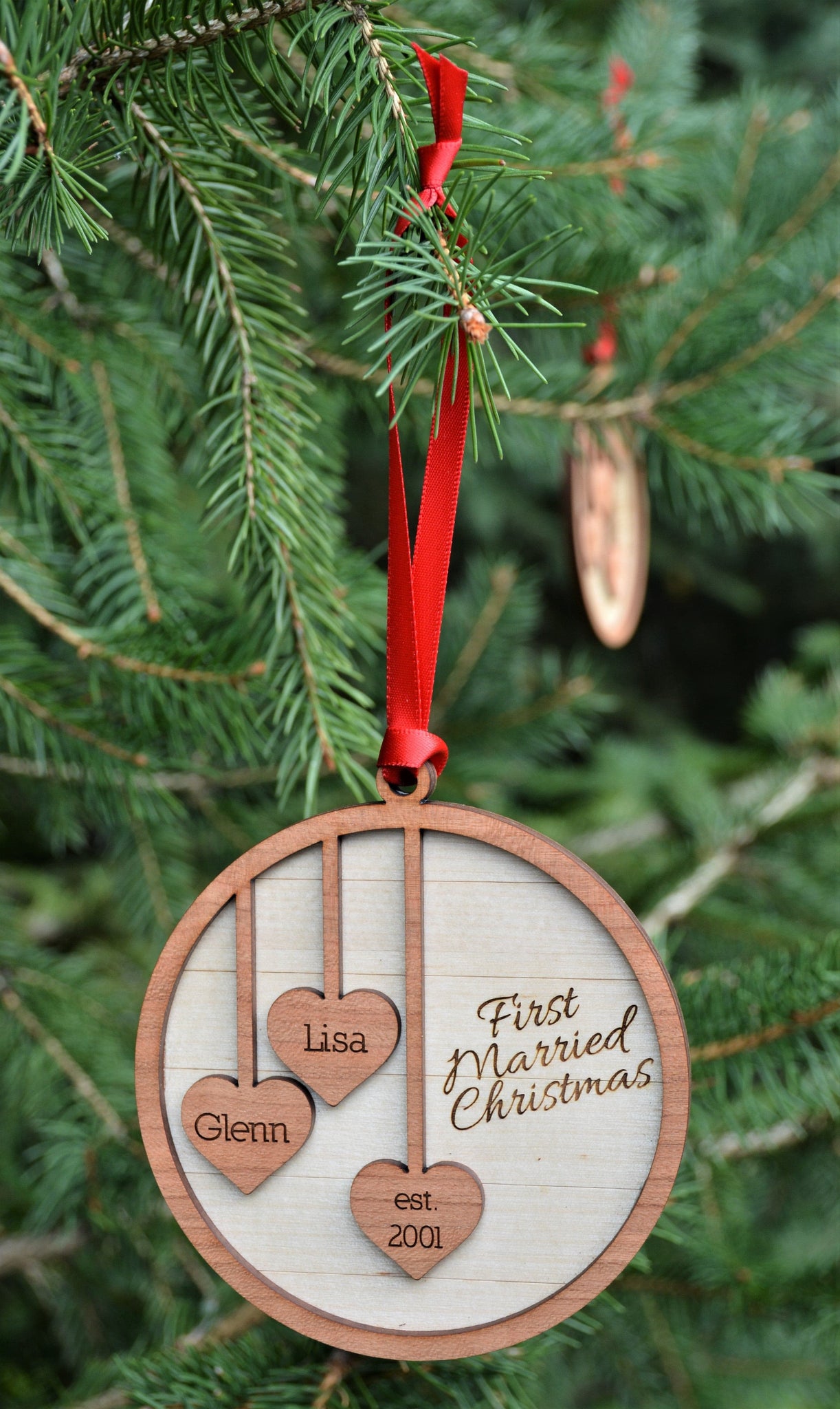 Newly married store christmas ornament