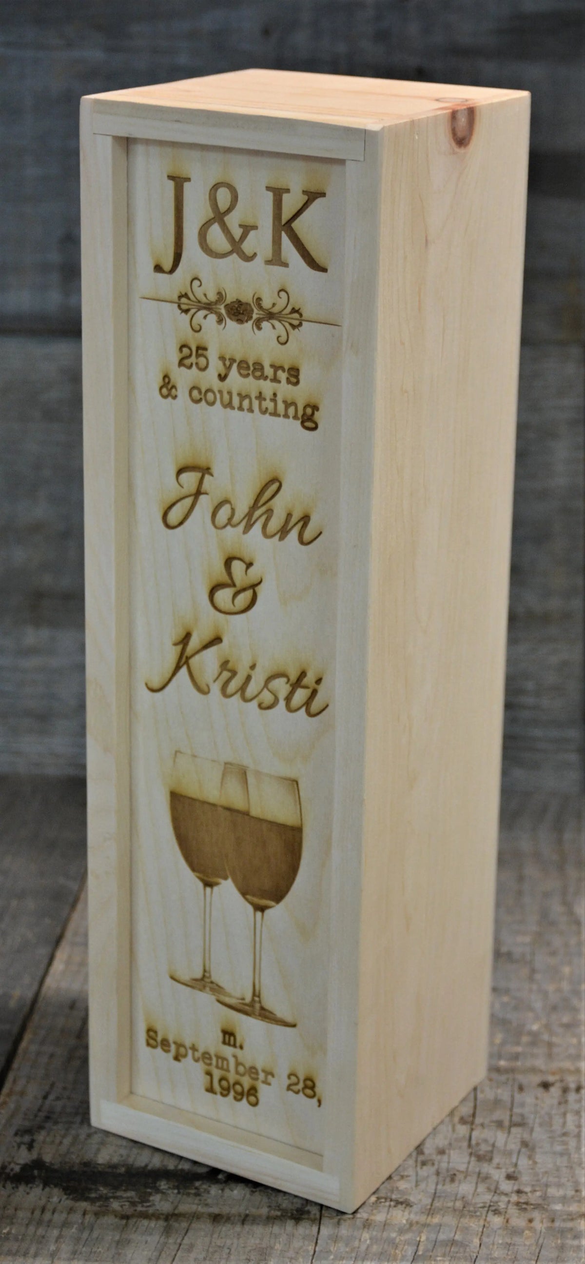 Pine Wine Boxes - Design 16.