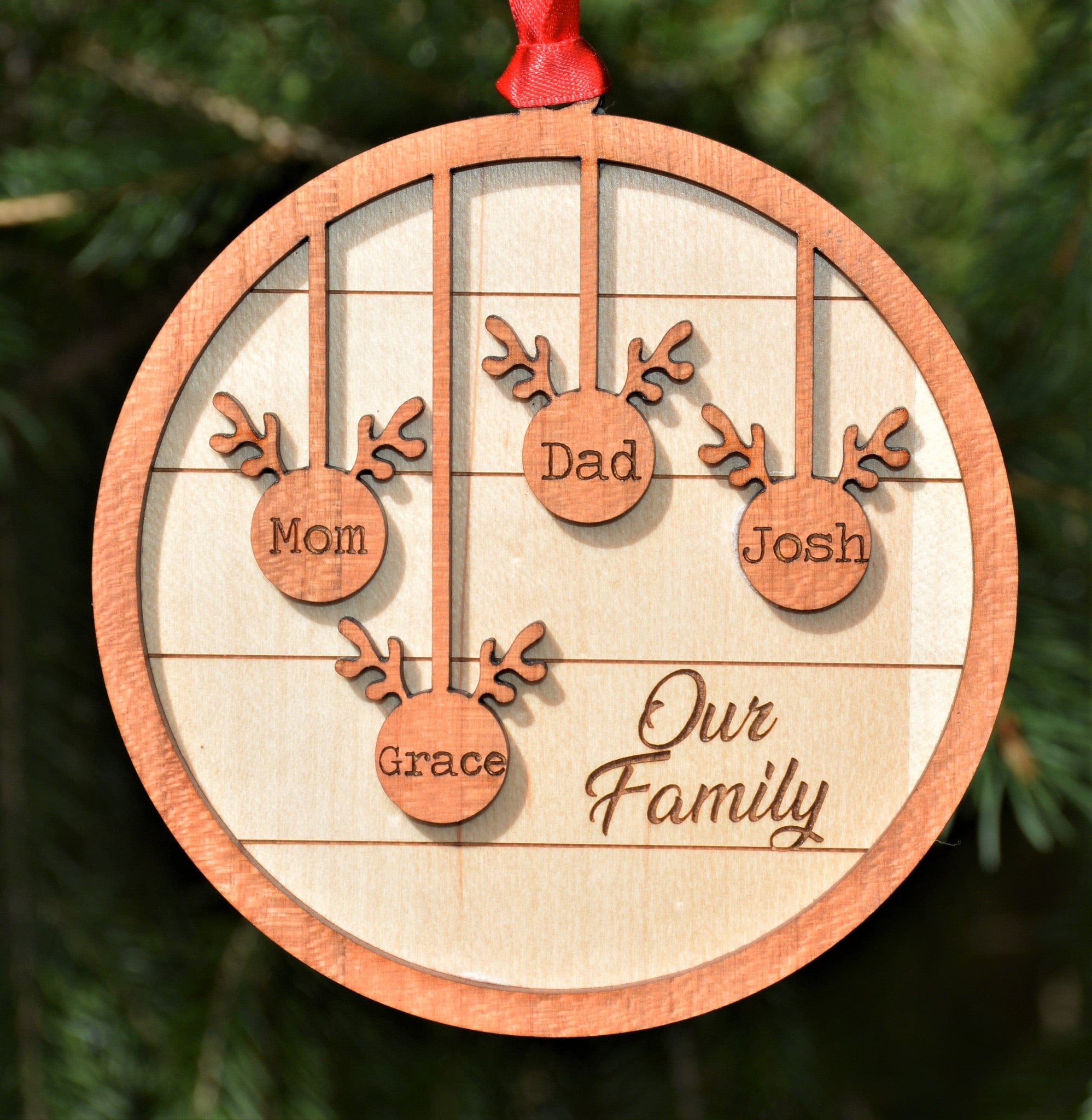 Engraved christmas clearance ornaments