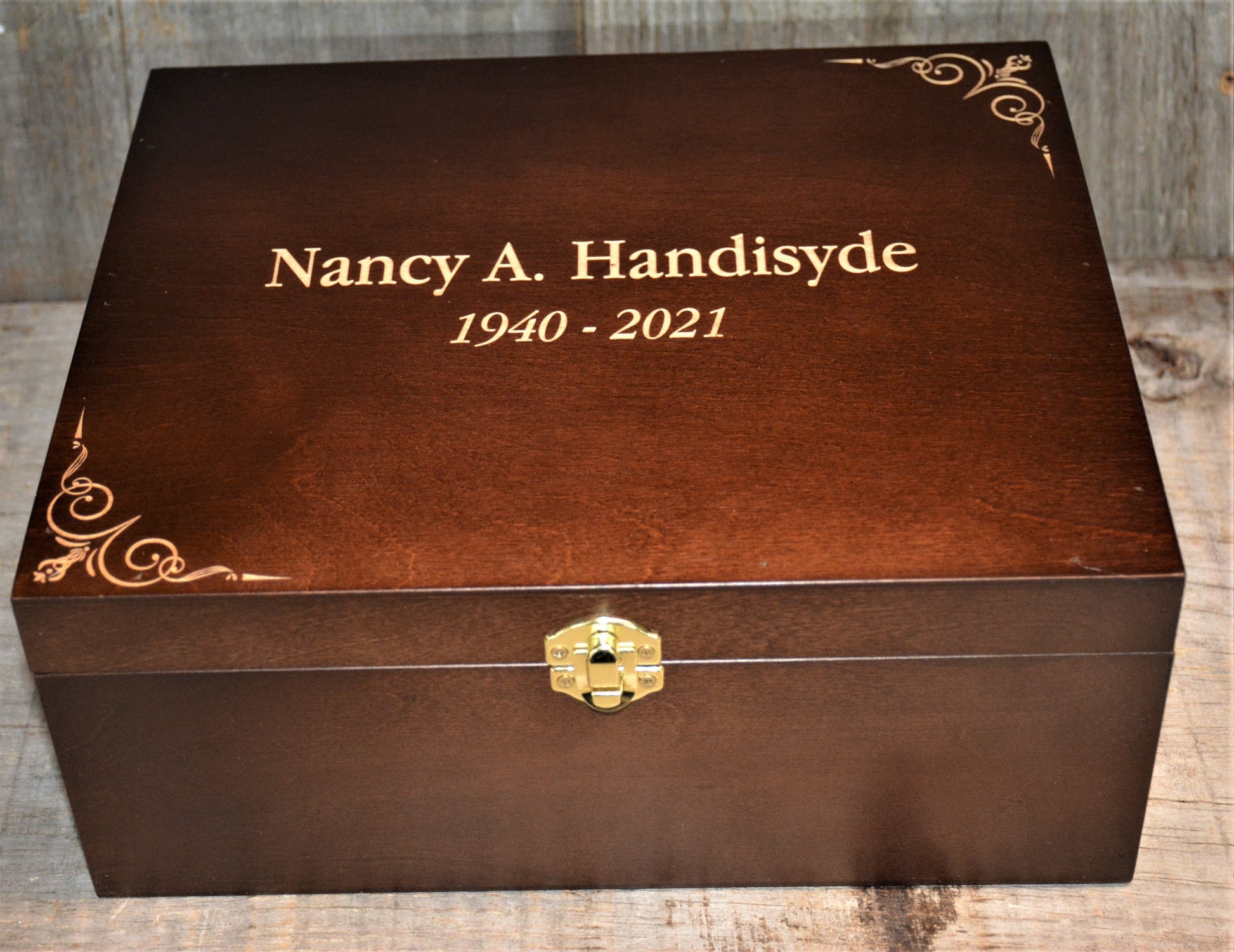 Premium Wooden Gift Box Hinged Lid With Clasp.