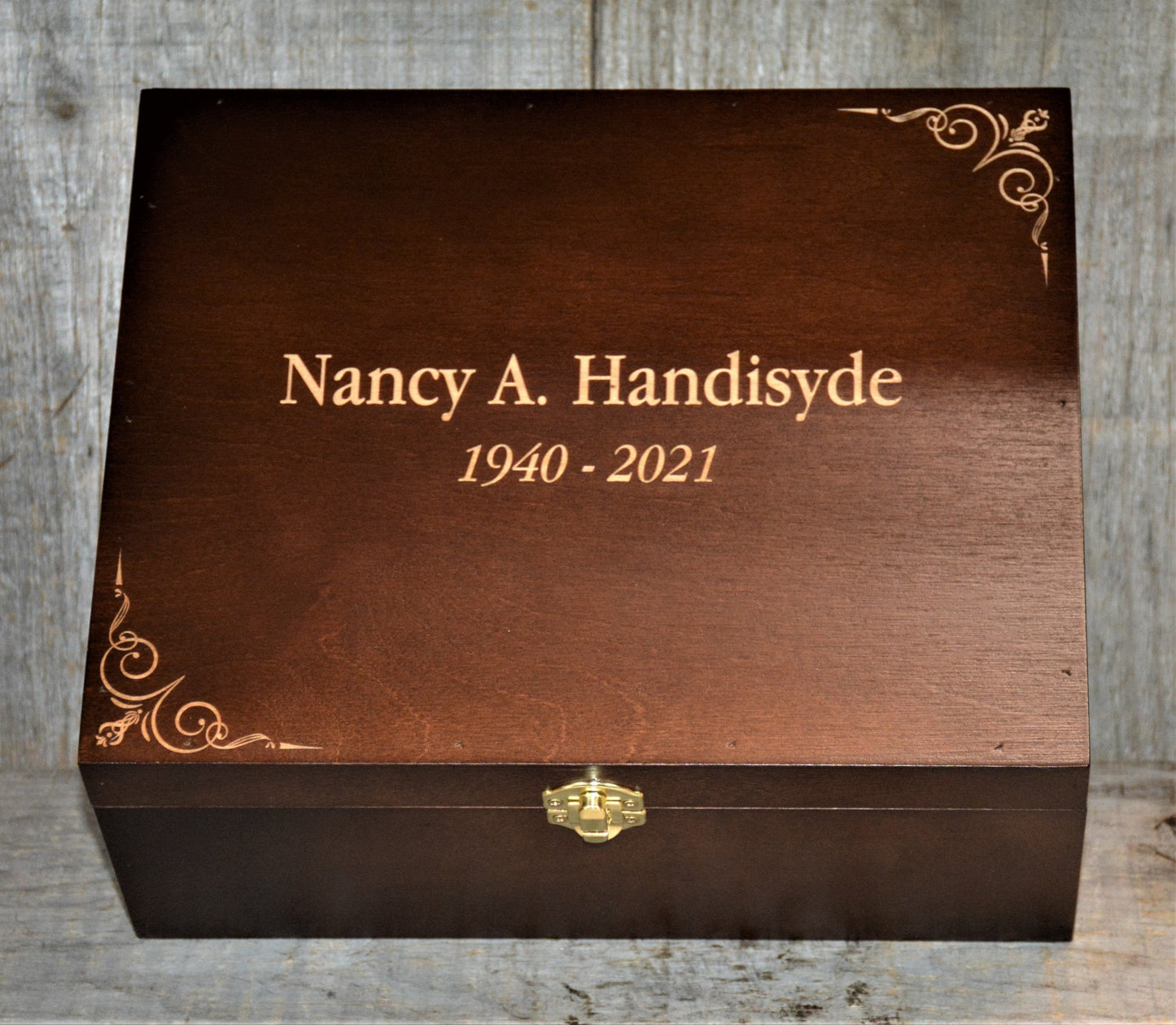 Premium Wooden Gift Box Hinged Lid With Clasp.