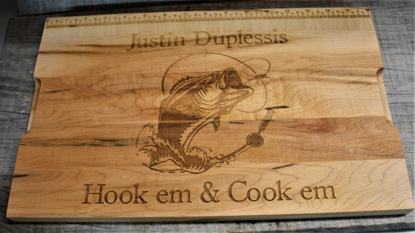 Custom Solid Maple Cutting Board  - Design 84.