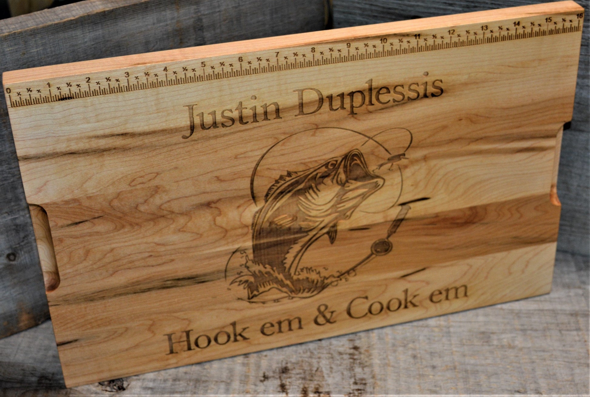 Custom Solid Maple Cutting Board  - Design 84.