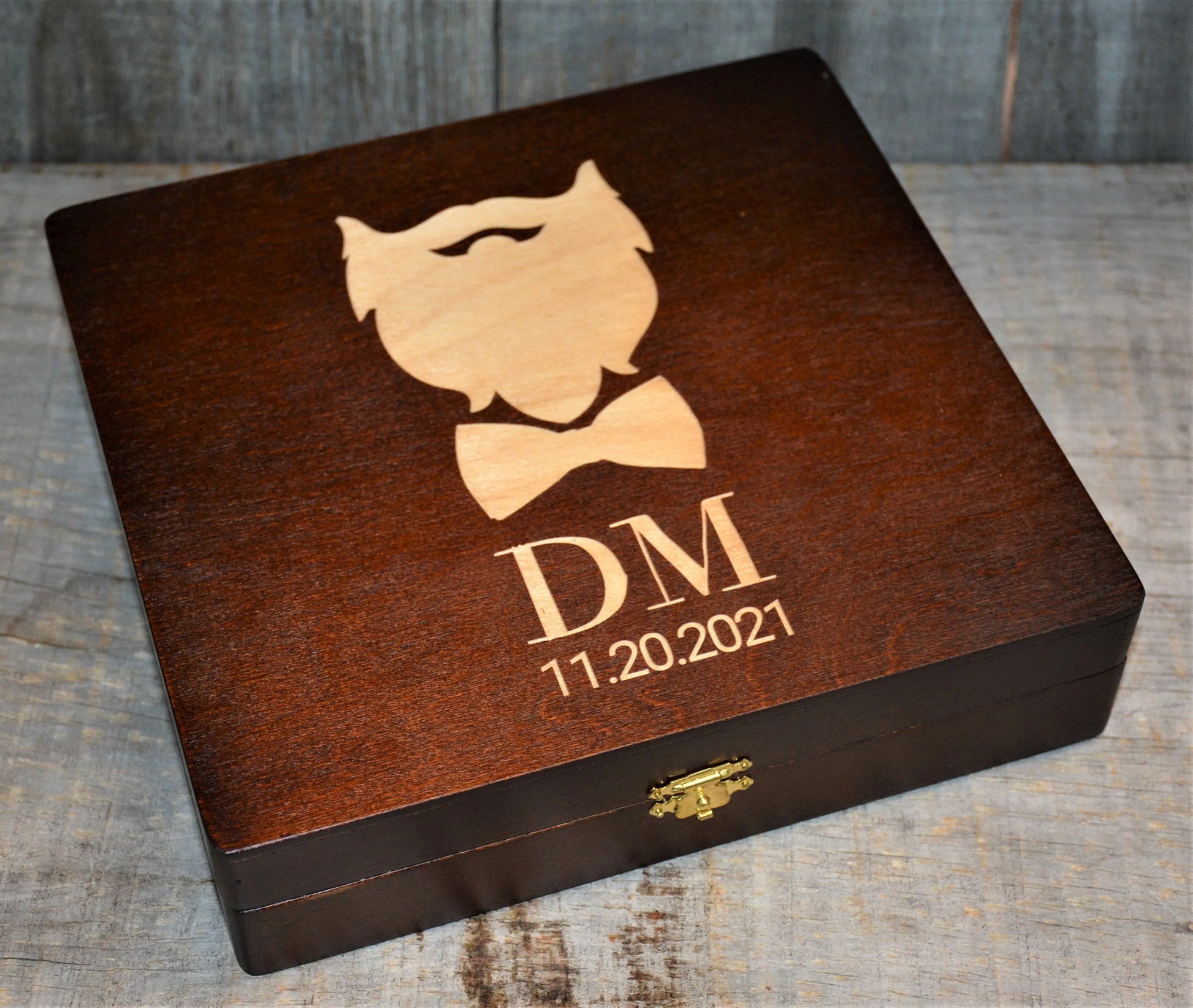 Groomsman Wooden Gift Boxes - Design 37.