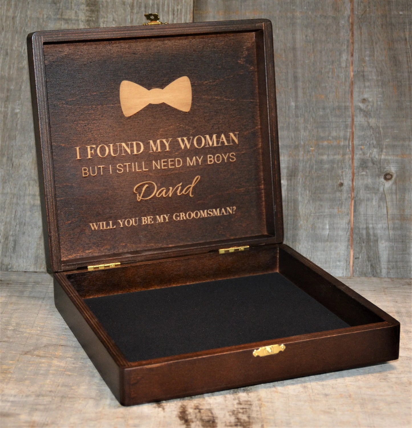 Groomsman Wooden Gift Boxes - Design 37.