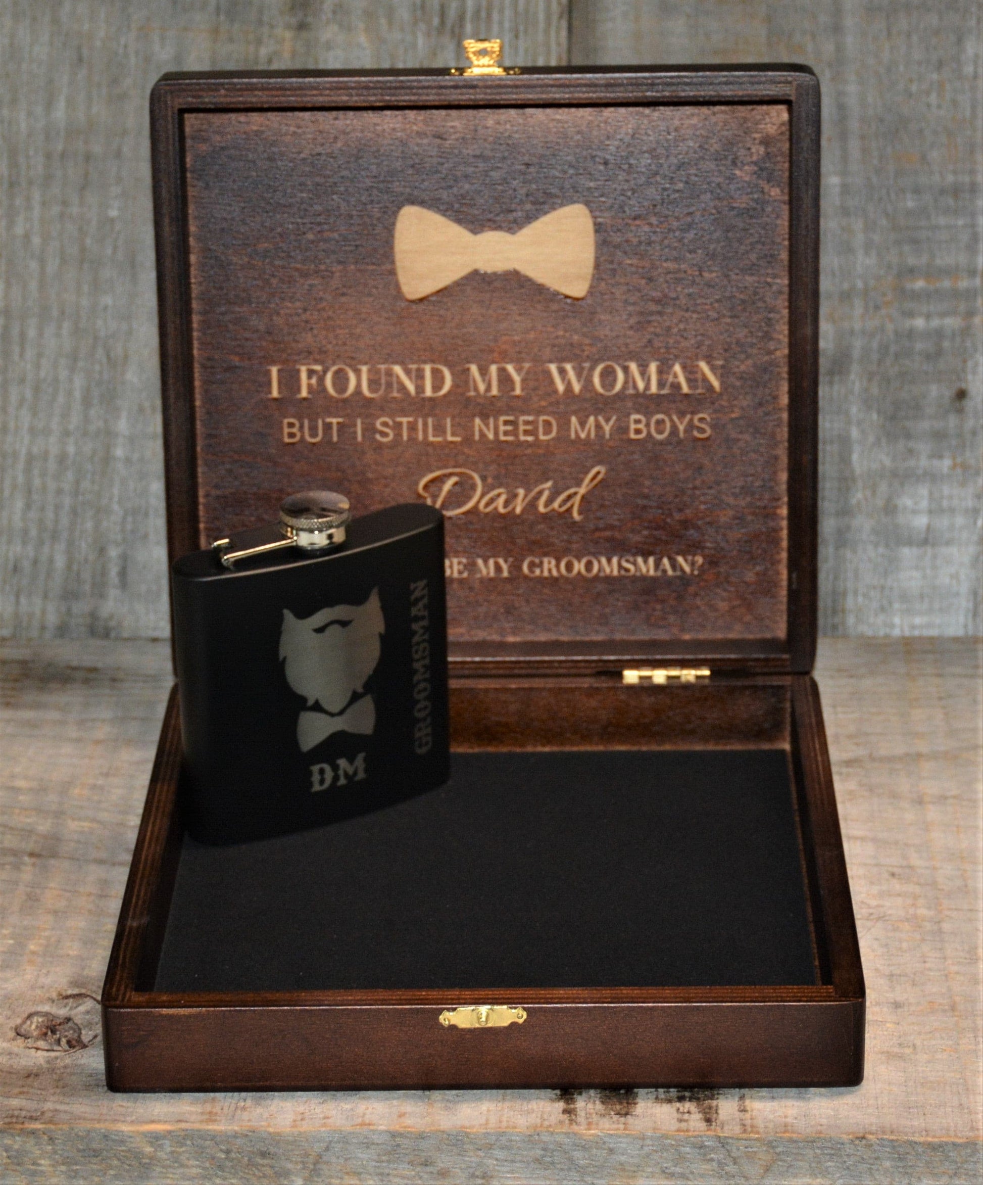 Groomsman Box/Flask Giftsets - Design 37.