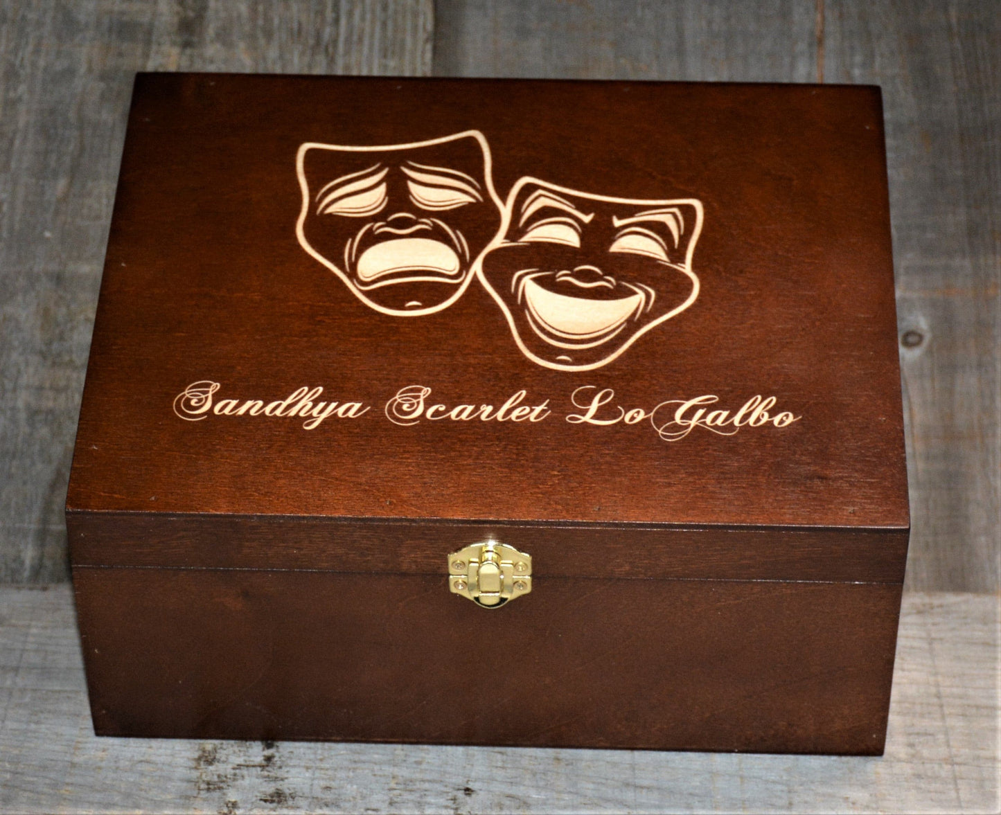 Premium Wooden Gift Box Hinged Lid With Clasp.